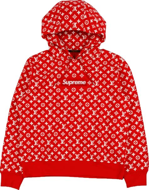 red supreme louis vuitton sweater|supreme Louis Vuitton hoodie xxl.